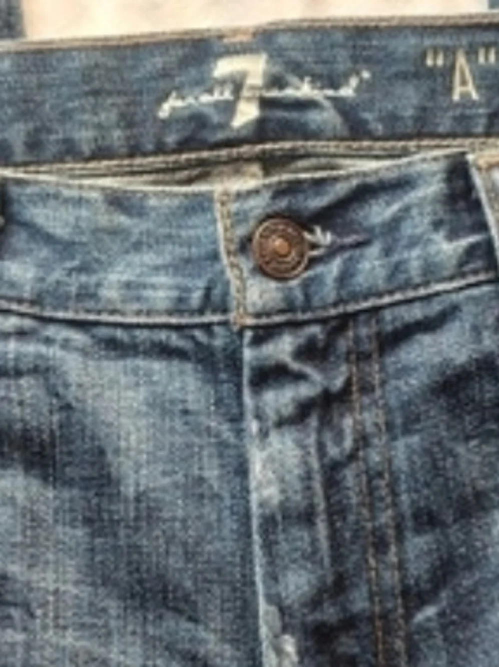 7 For All Mankind "A" Pocket Men's Bootcut Medium Wash Jeans 34 x 32 NWOT - Picture 8 of 10